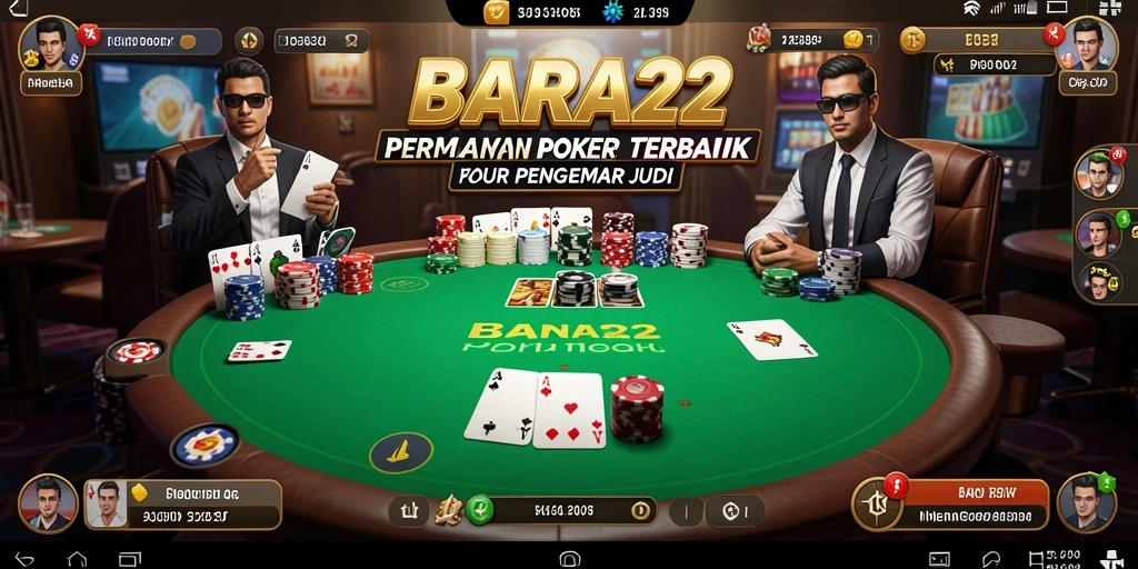 Tampilan gameplay BARA22 yang mendebarkan saat bermain poker.
