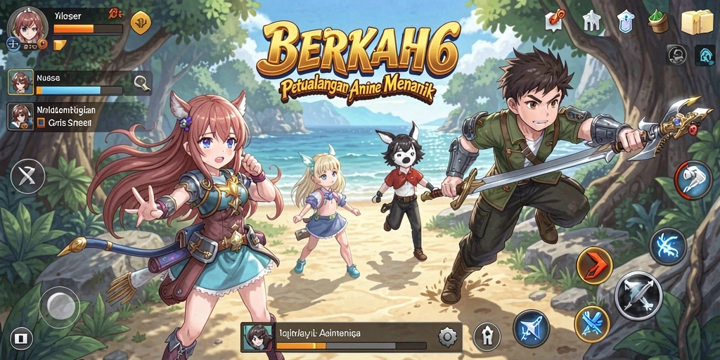 Tampilan gameplay seru dalam game Anime BERKAH6.