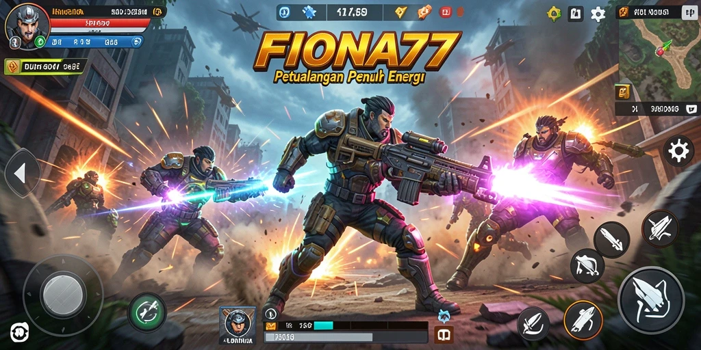 Tampilan aksi mendebarkan dari gameplay FIONA77 dengan grafis yang memukau.
