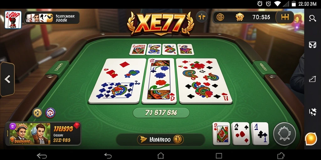 Tampilan menarik dari gameplay XE77 yang seru dan penuh tantangan.