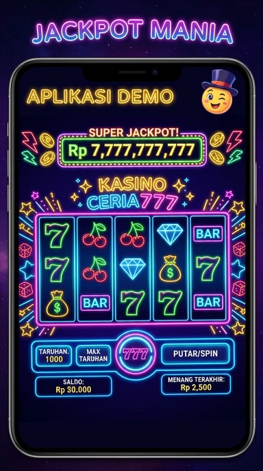 Screenshot tampilan utama aplikasi ceria777.